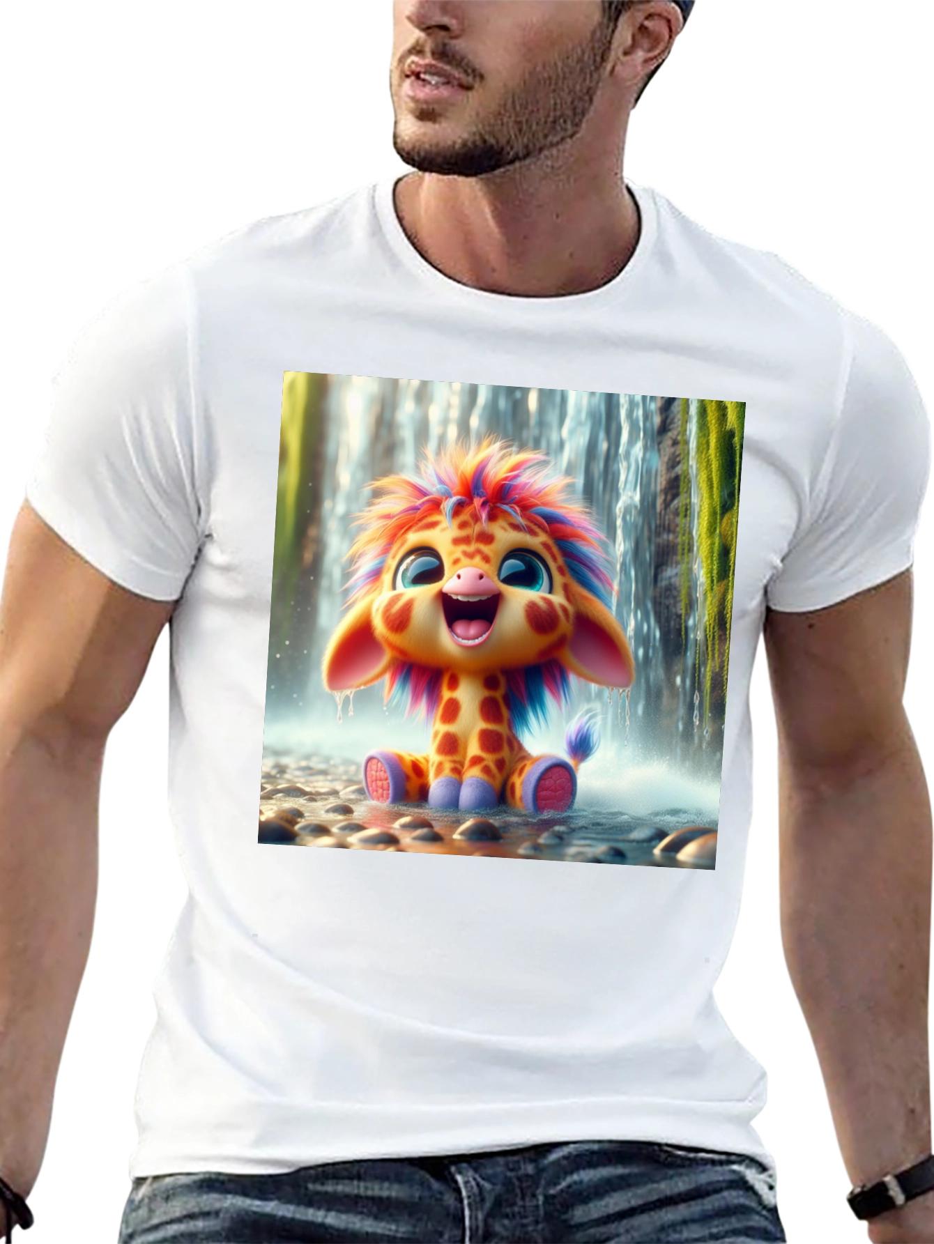 Cute Cartoon Giraffe Unisex T-Shirt