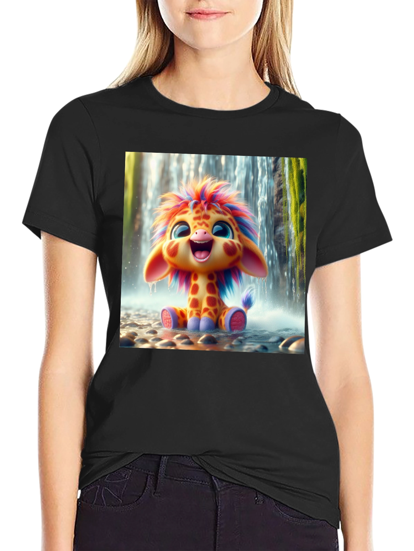 Cute Cartoon Giraffe Unisex T-Shirt