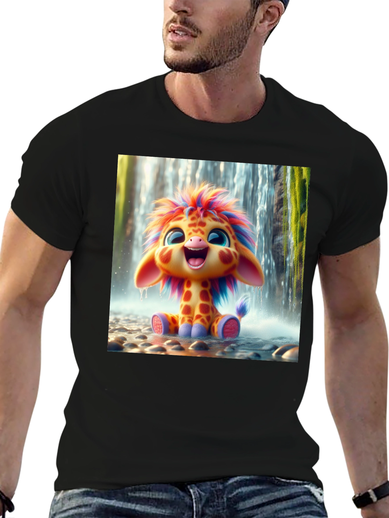 Cute Cartoon Giraffe Unisex T-Shirt