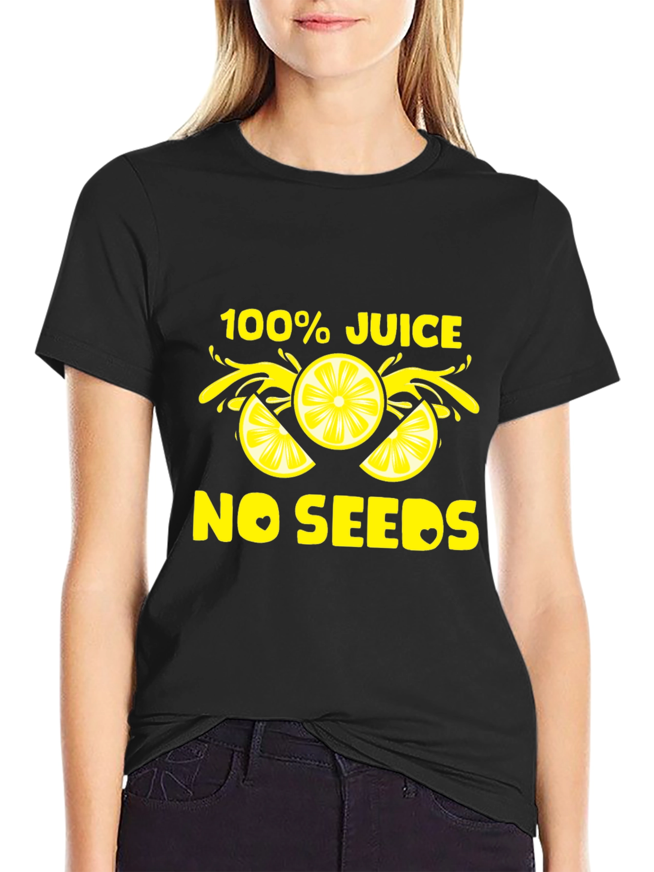 100% Juice No Seeds T-Shirt - Black