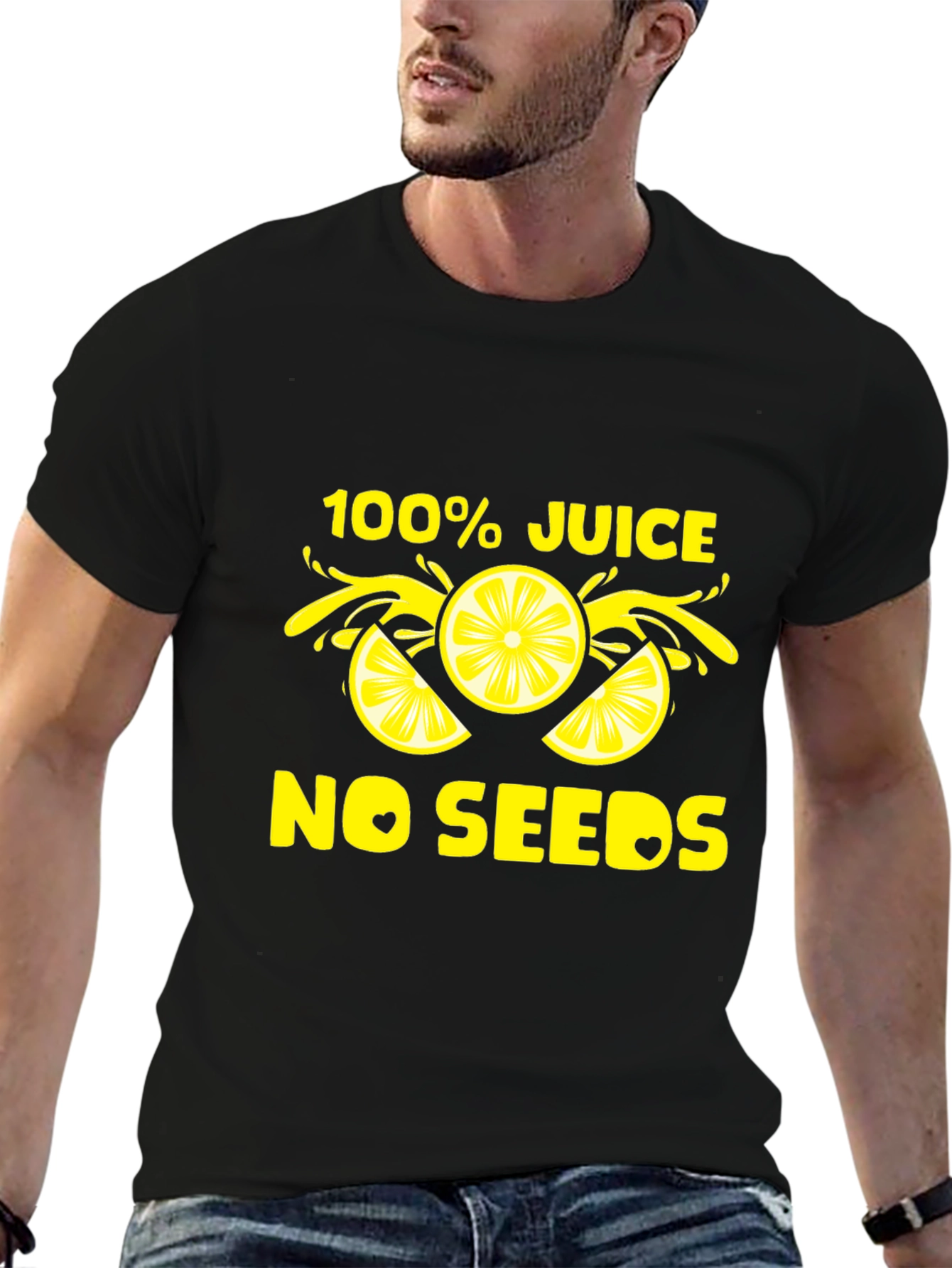 100% Juice No Seeds T-Shirt - Black
