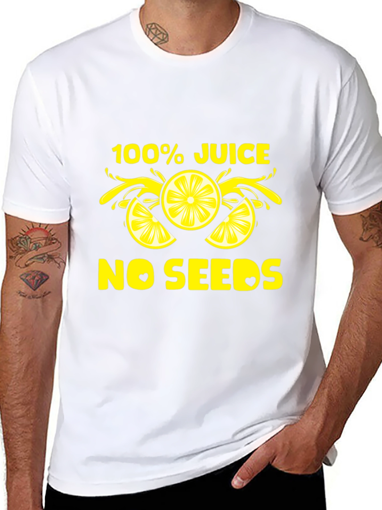 100% Juice No Seeds T-Shirt - Black