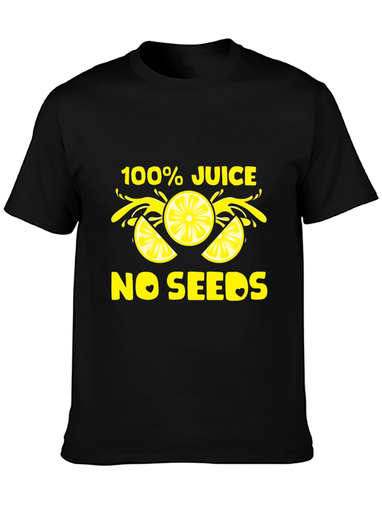 100% Juice No Seeds T-Shirt - Black