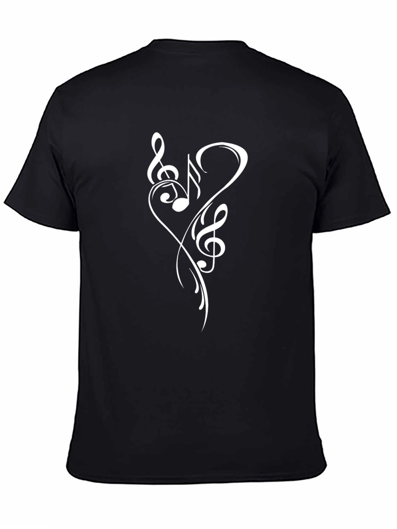 Musical Heart T-Shirt - Black Graphic Tee