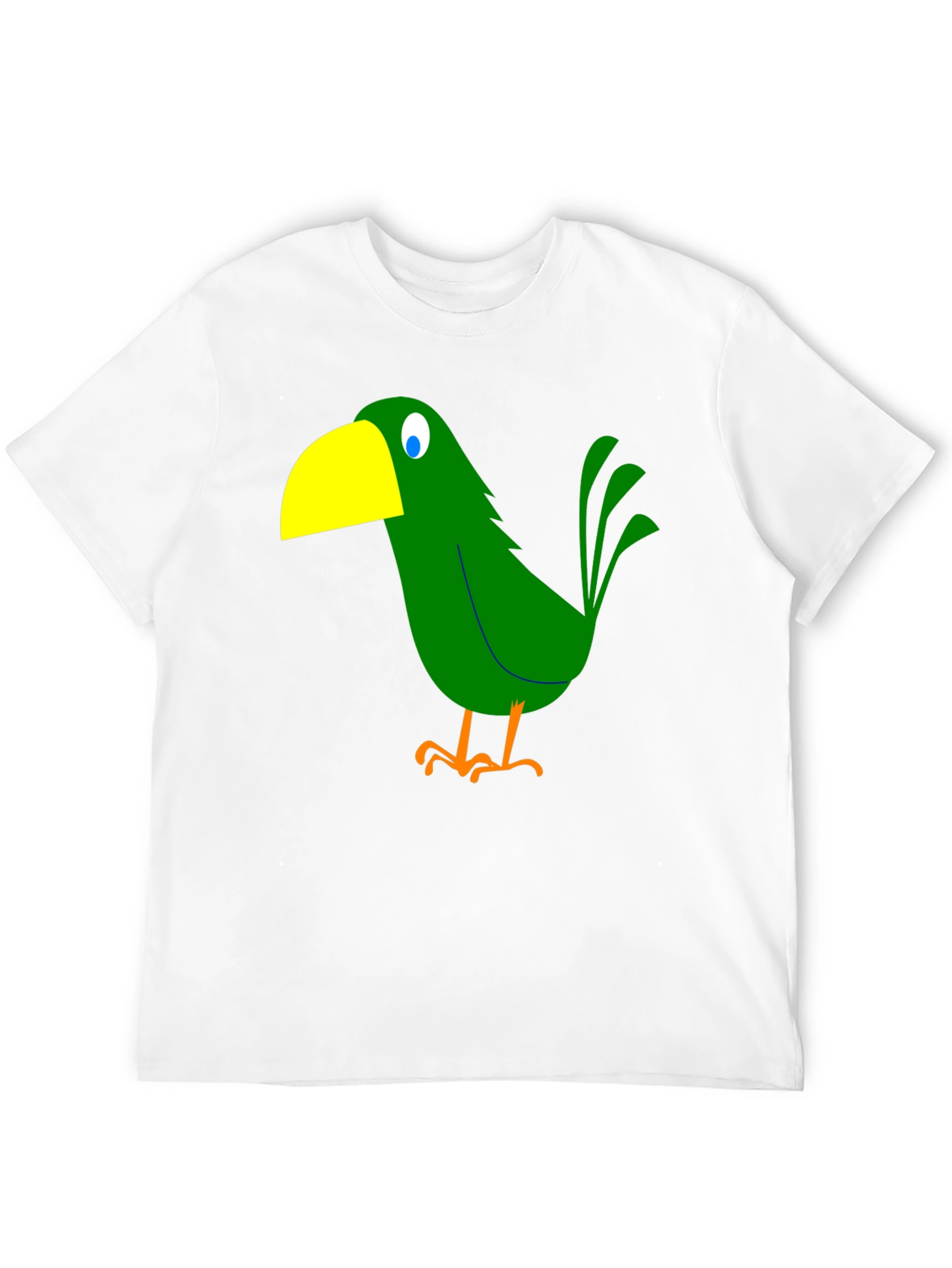 Cartoon Bird Graphic Tee - Black T-Shirt