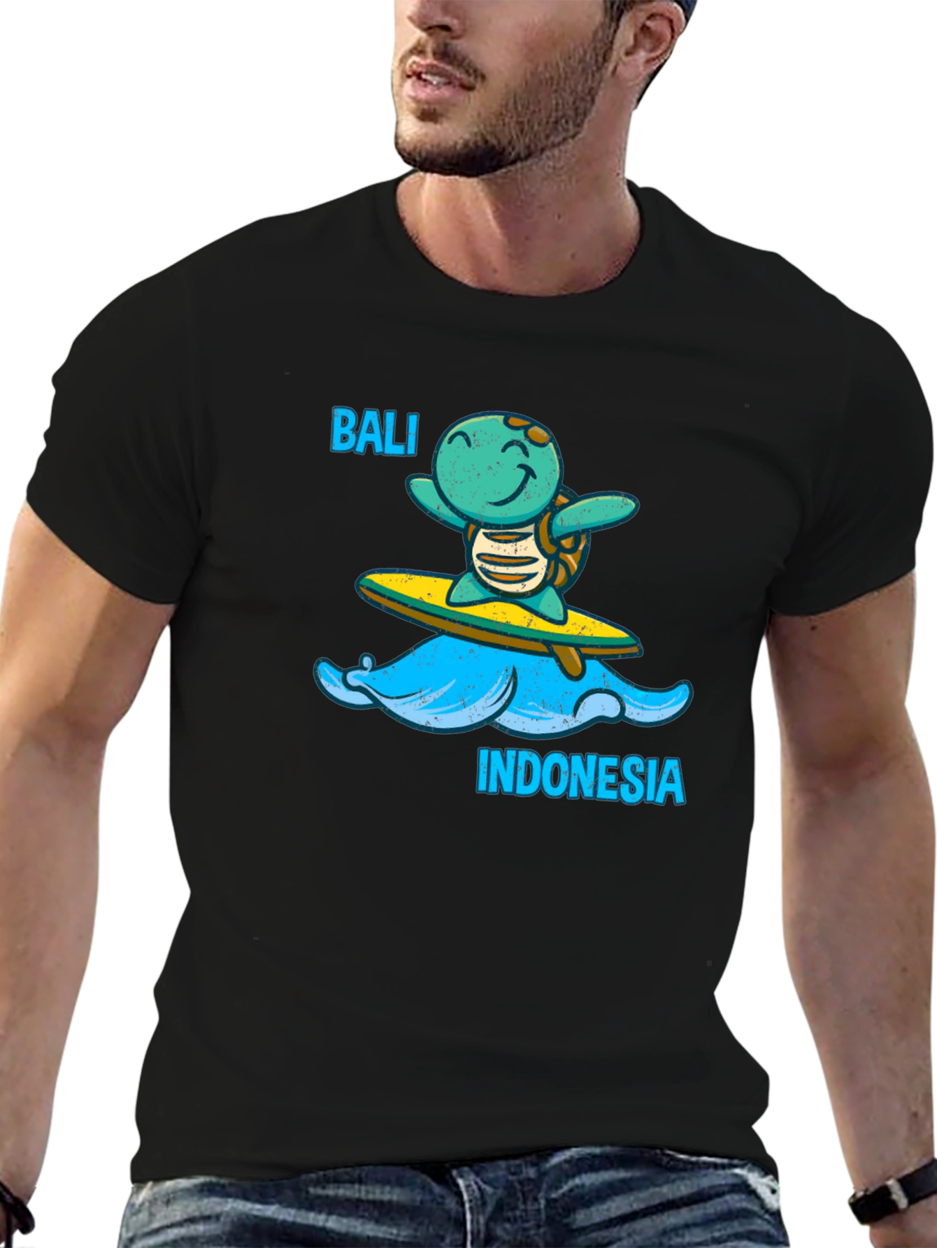 Bali Indonesia Turtle Surf T-Shirt