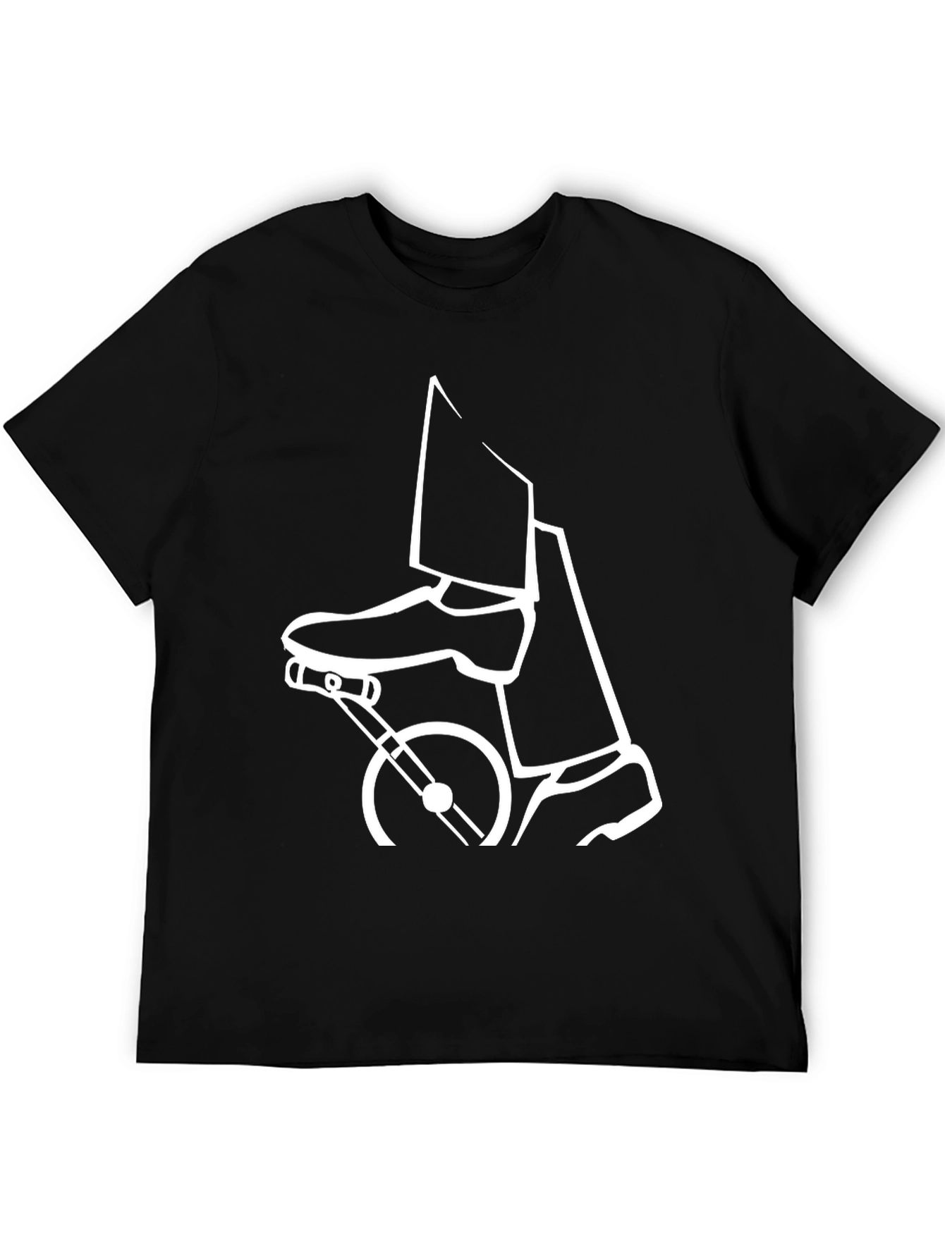 Stylish Black T-Shirt - Penny Farthing Design