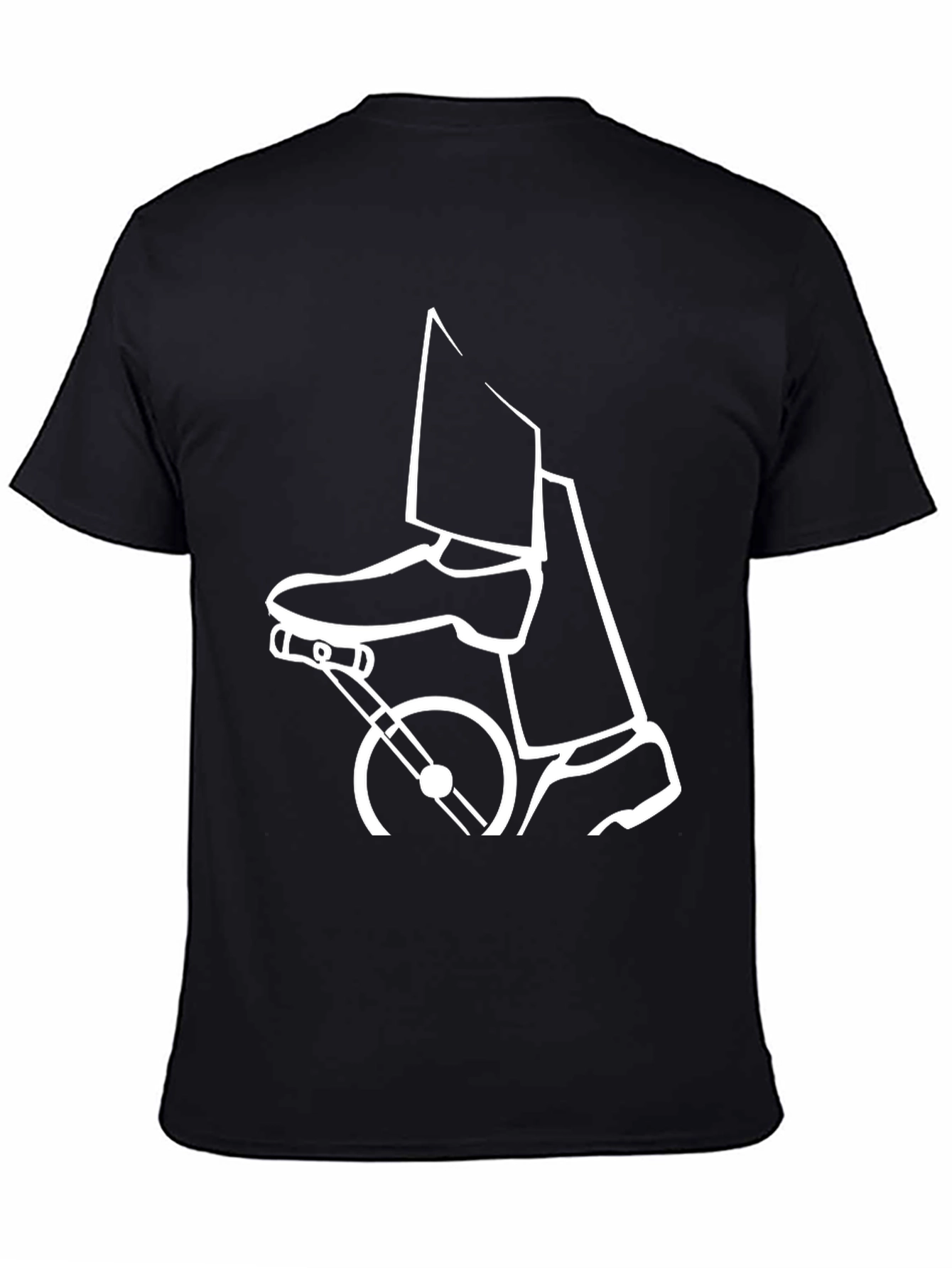 Stylish Black T-Shirt - Penny Farthing Design