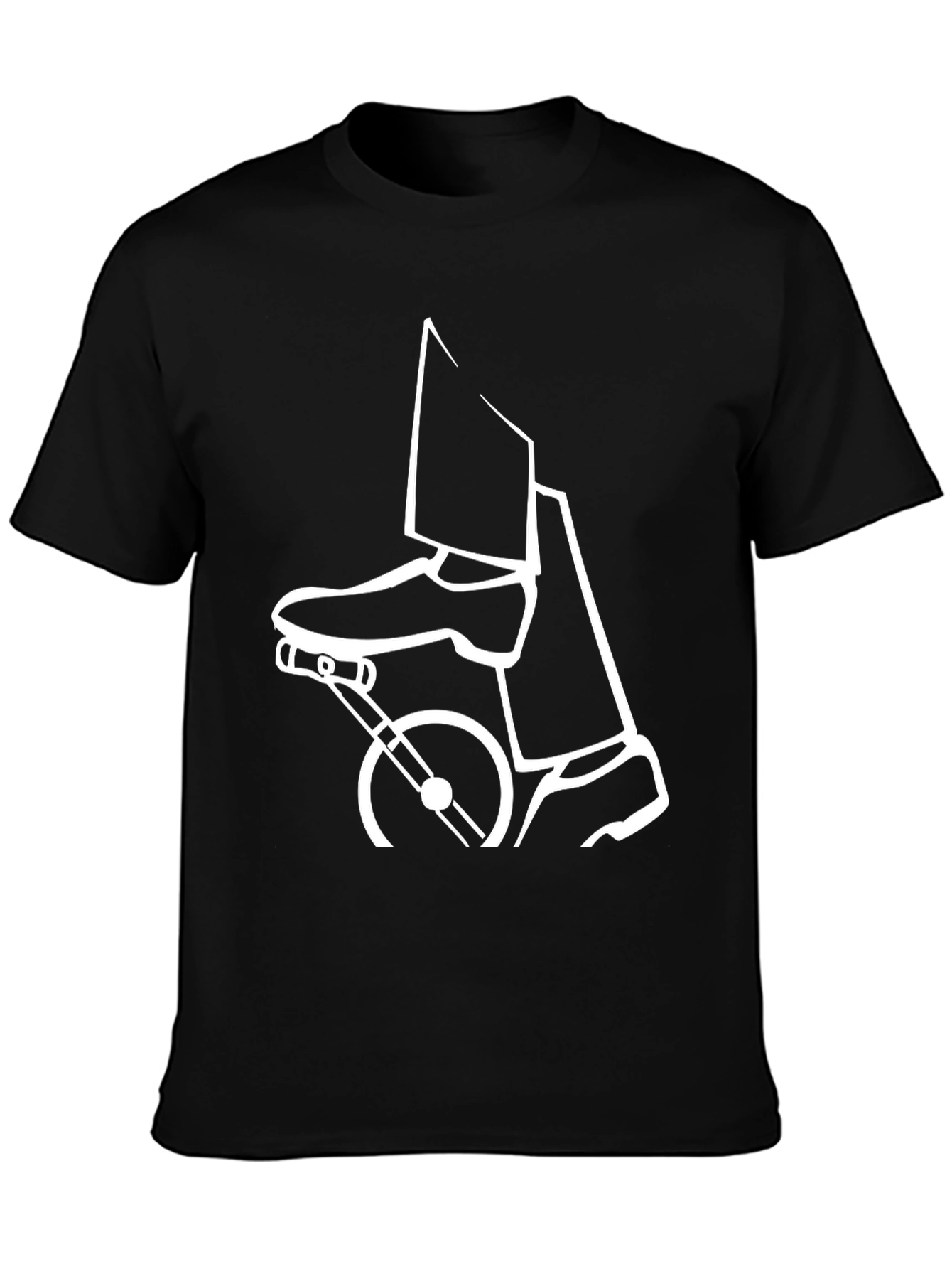 Stylish Black T-Shirt - Penny Farthing Design