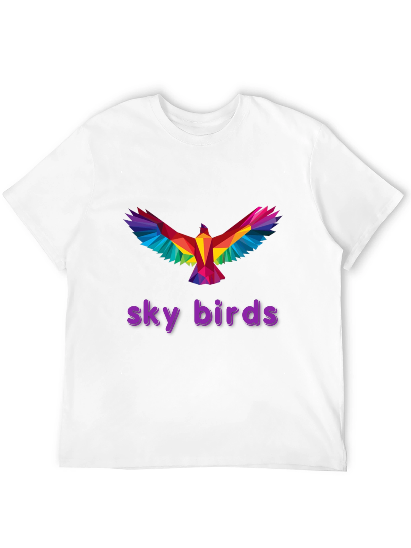 Geometric Rainbow Bird T-Shirt