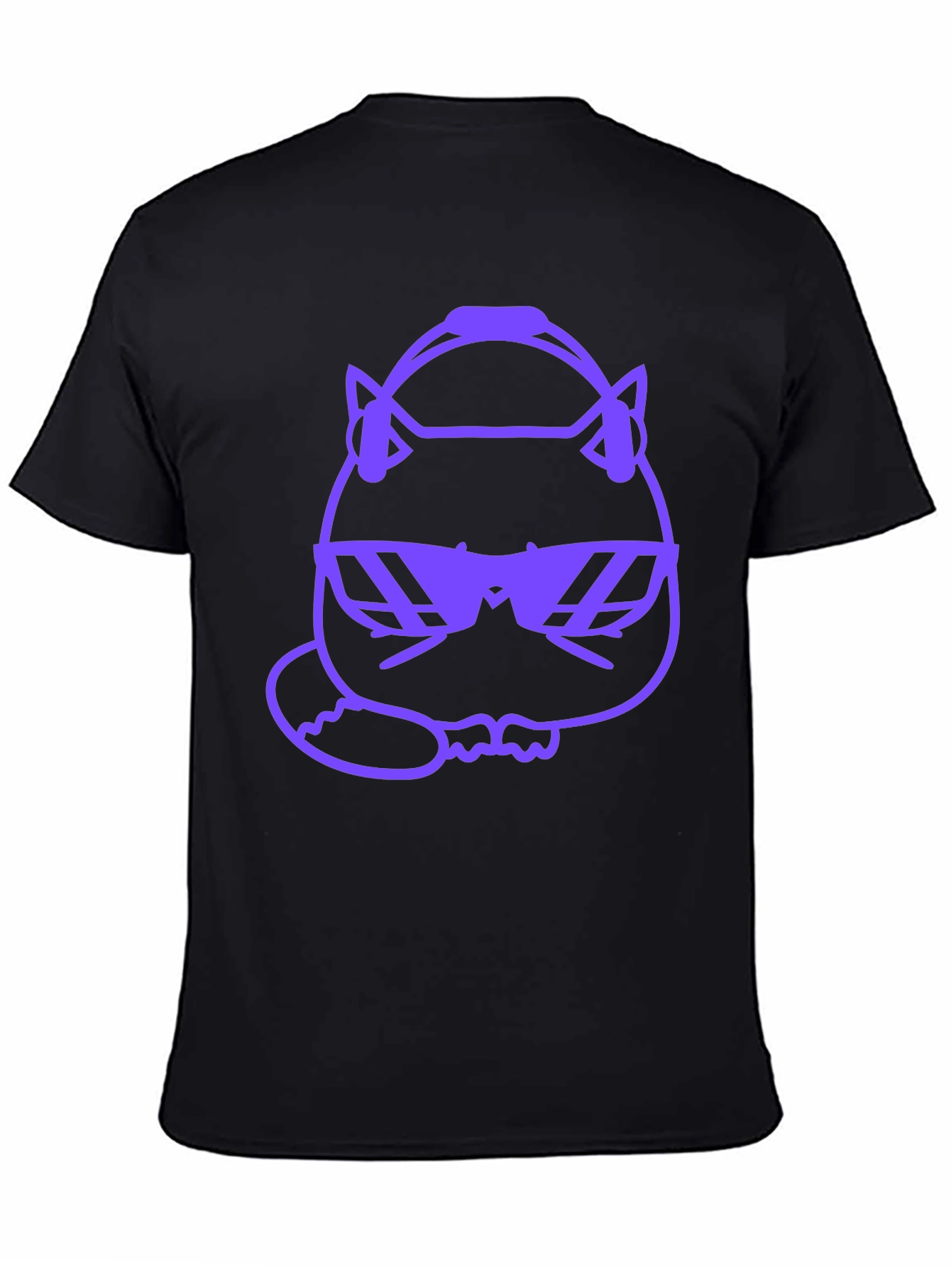 Cool Cat Graphic Tee - Purple Design