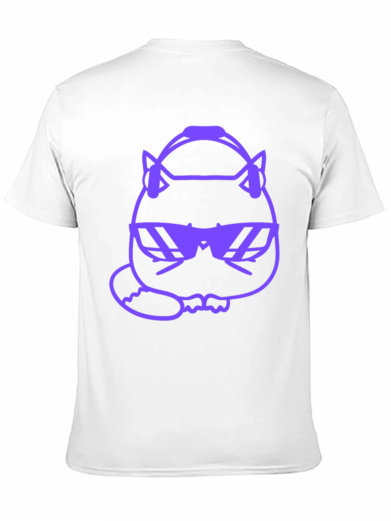 Cool Cat Graphic Tee - Purple Design