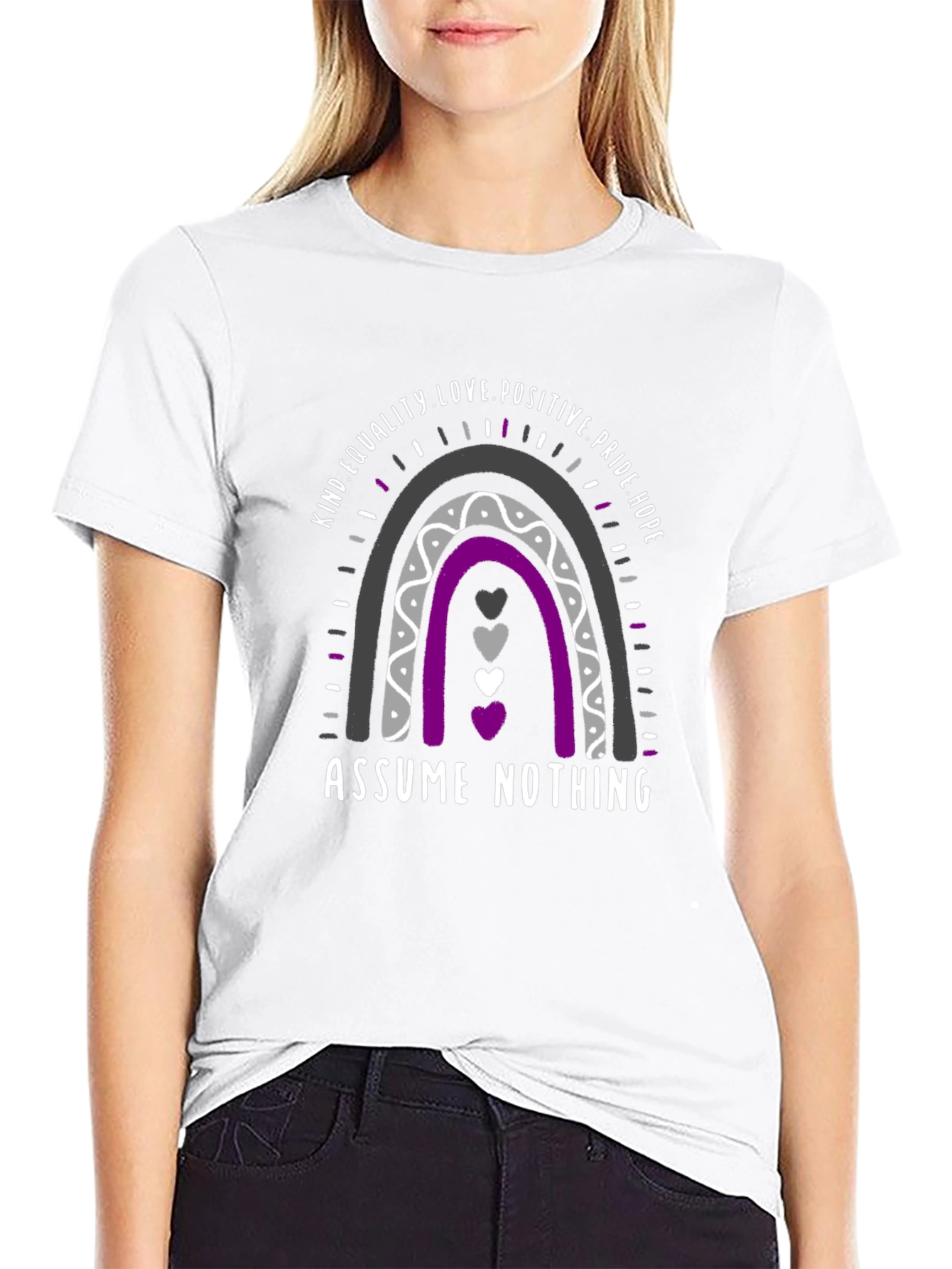 Ace Pride Rainbow T-Shirt - Assume Nothing