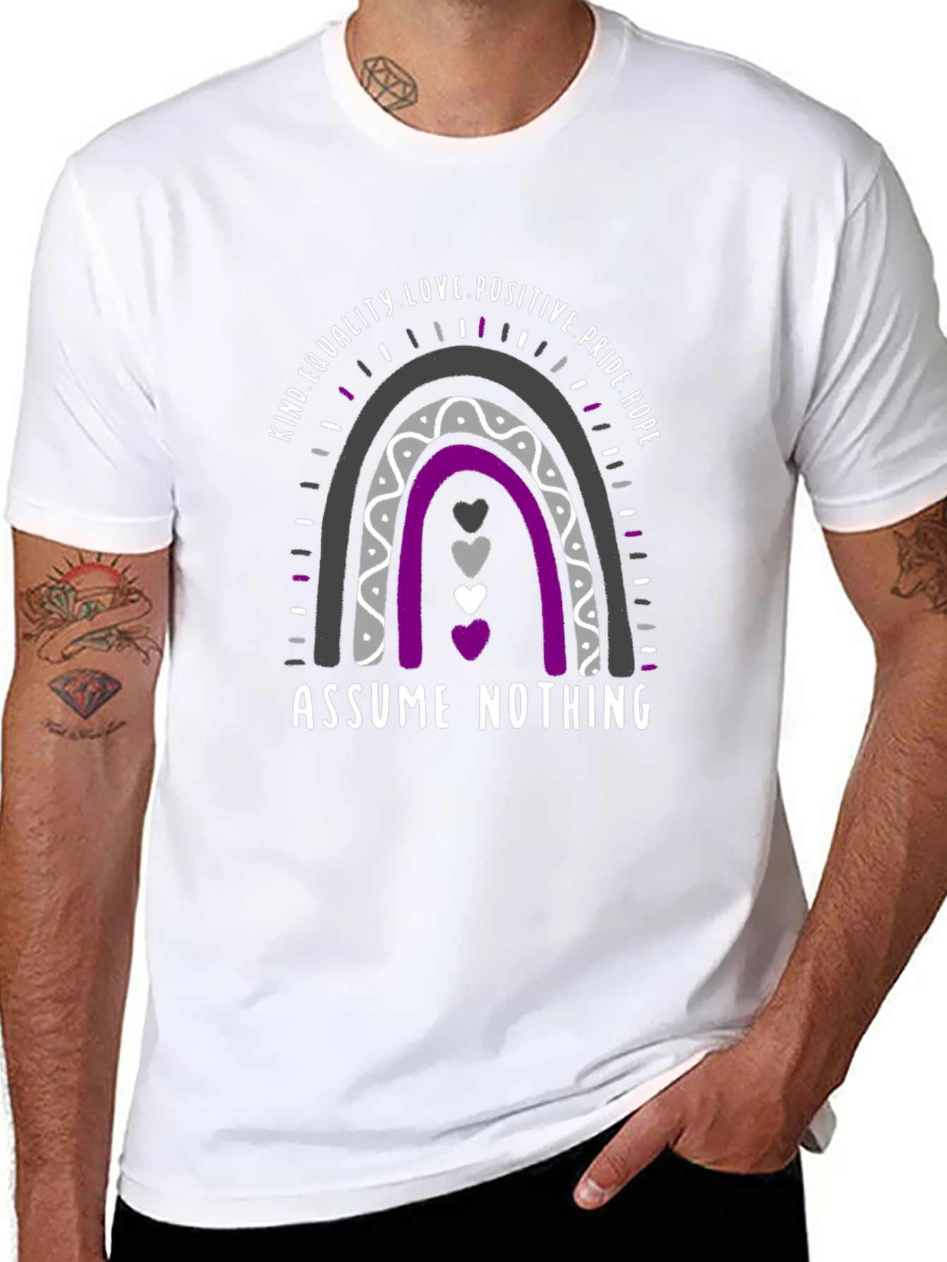 Ace Pride Rainbow T-Shirt - Assume Nothing