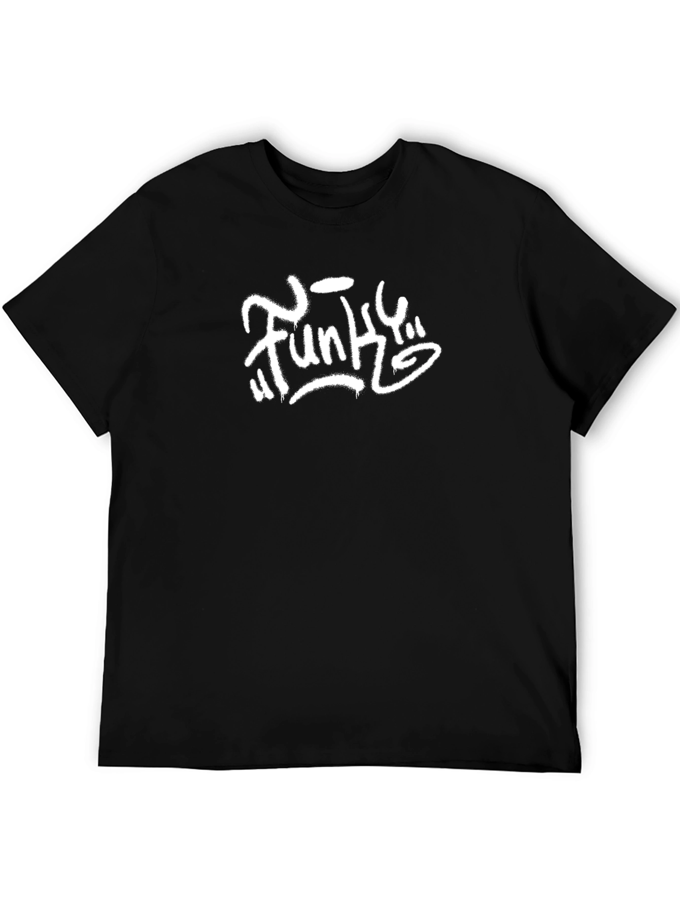 Funky Graphic Tee - Black Cotton Blend