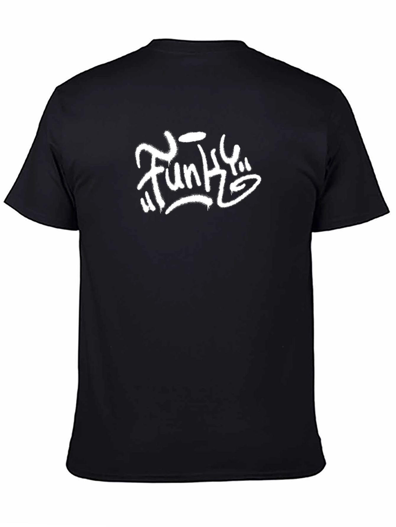 Funky Graphic Tee - Black Cotton Blend