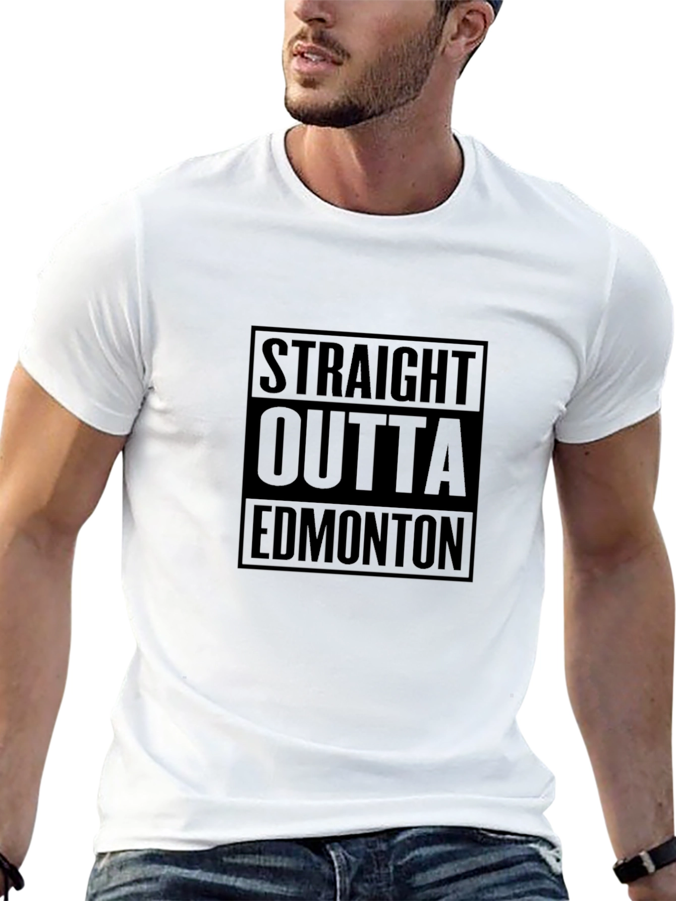 Straight Outta Edmonton Black T-Shirt