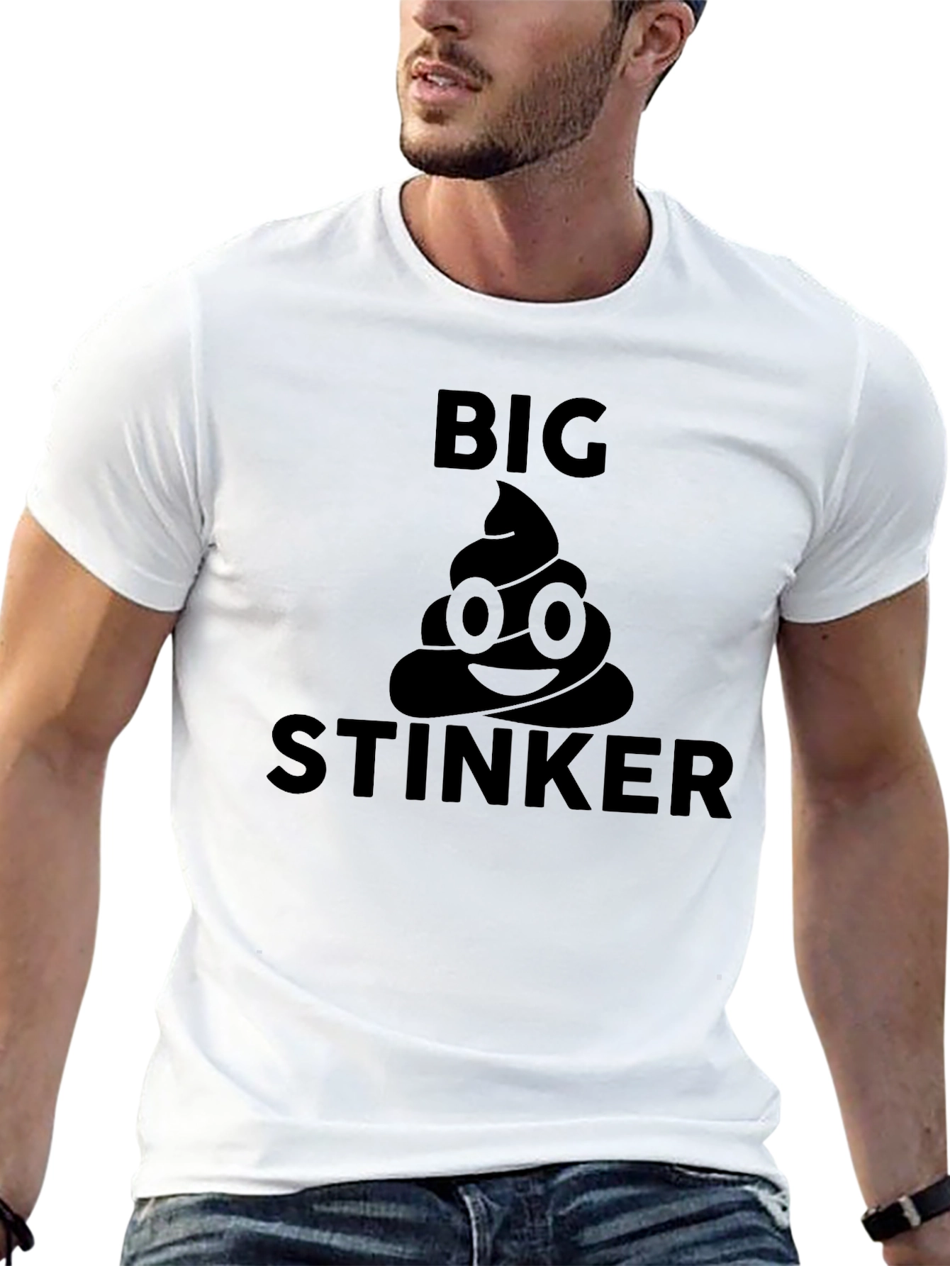 Big Stinker Emoji Graphic Tee - Black