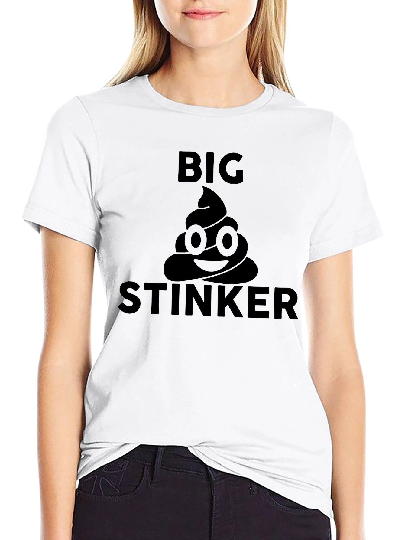 Big Stinker Emoji Graphic Tee - Black