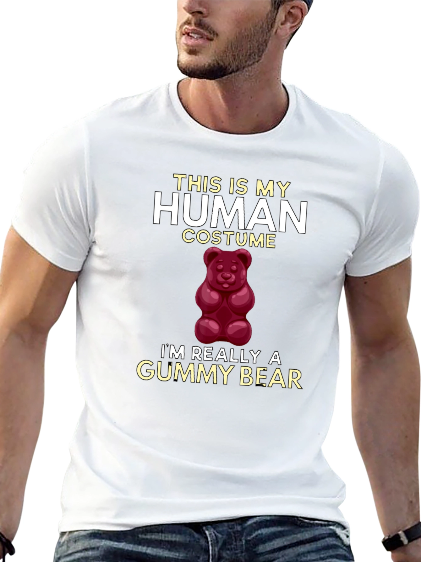 Human Costume Gummy Bear Graphic T-Shirt