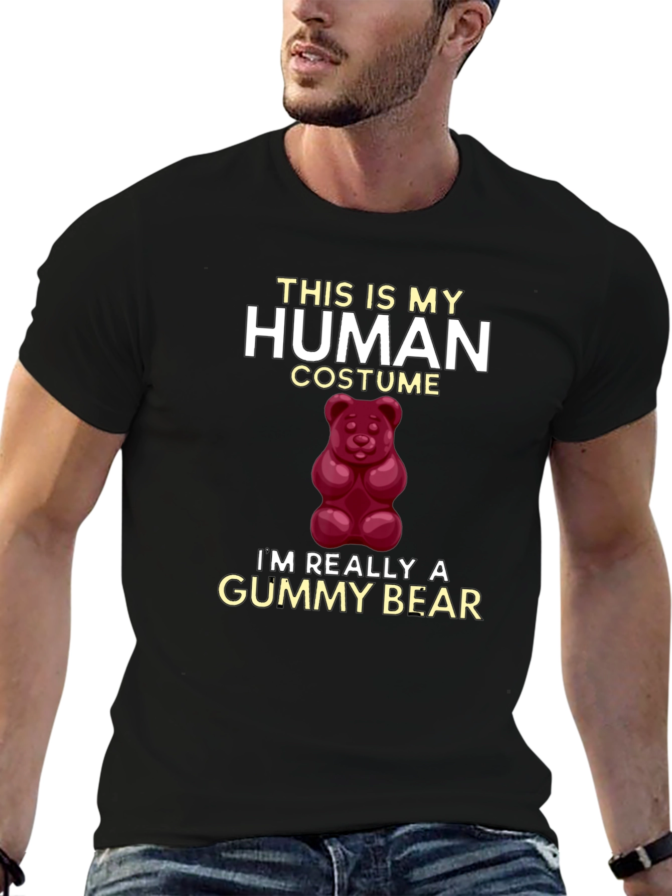 Human Costume Gummy Bear Graphic T-Shirt