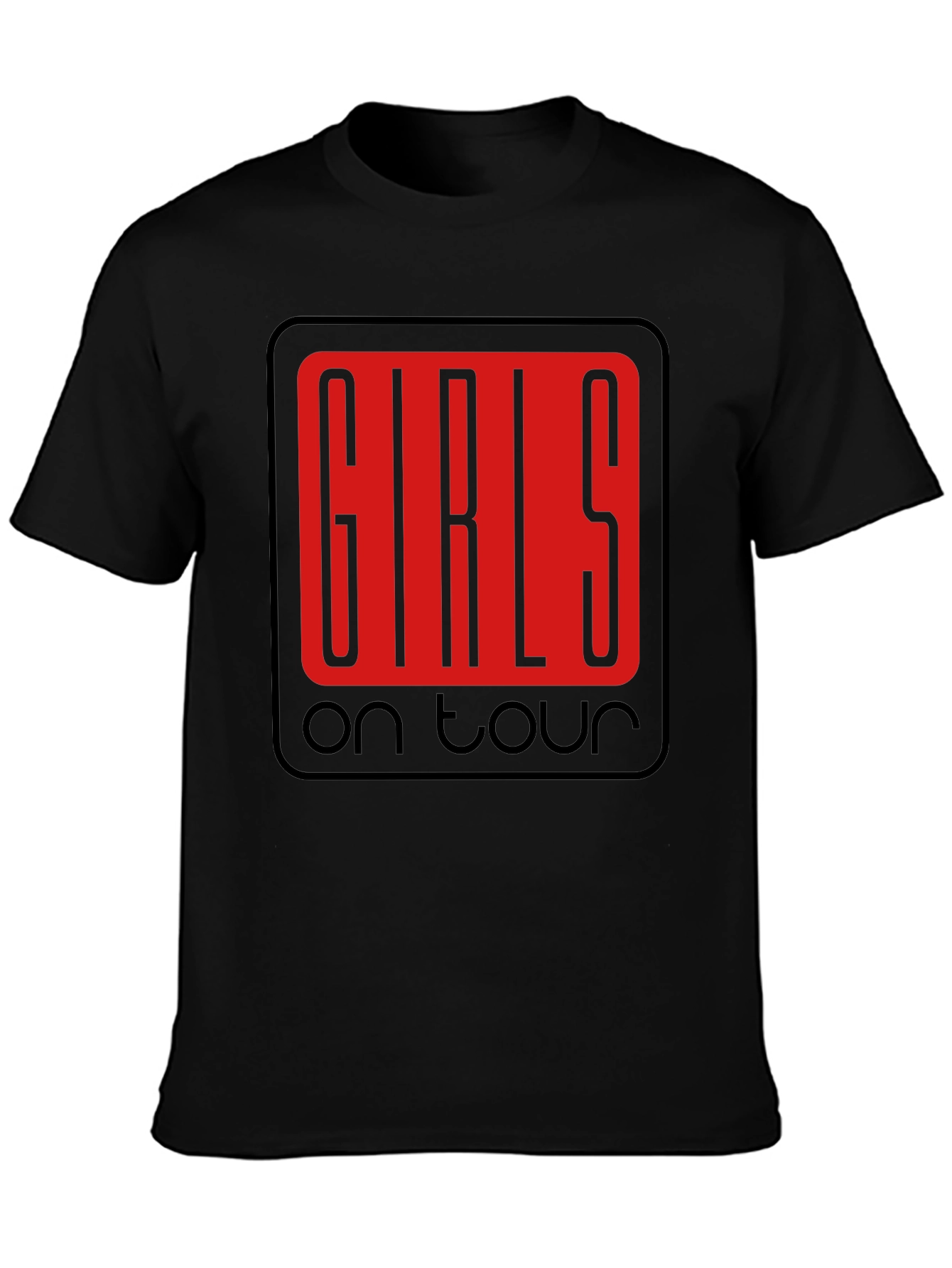 Girls on Tour Black Graphic Tee