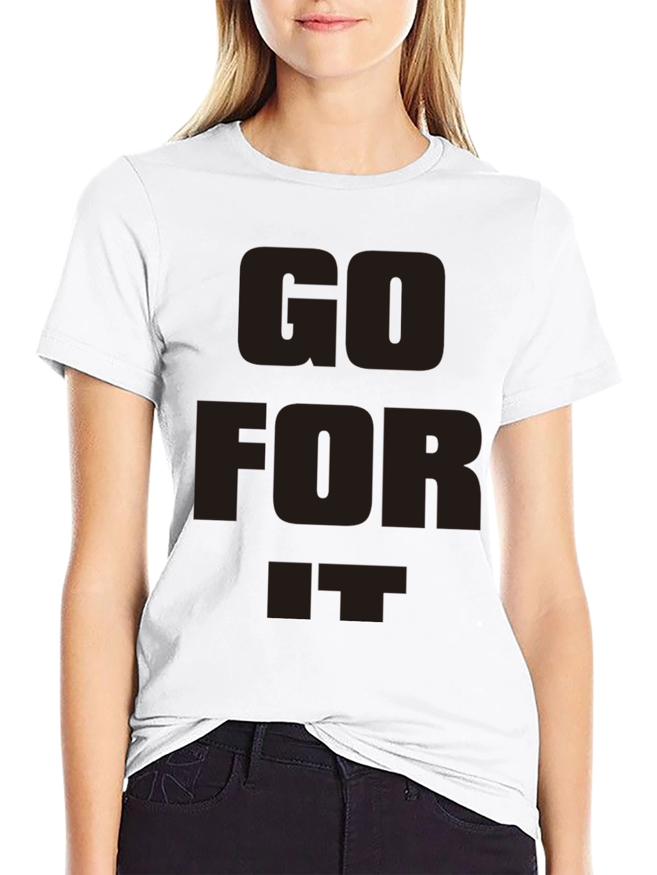 Go For It Black Graphic T-Shirt
