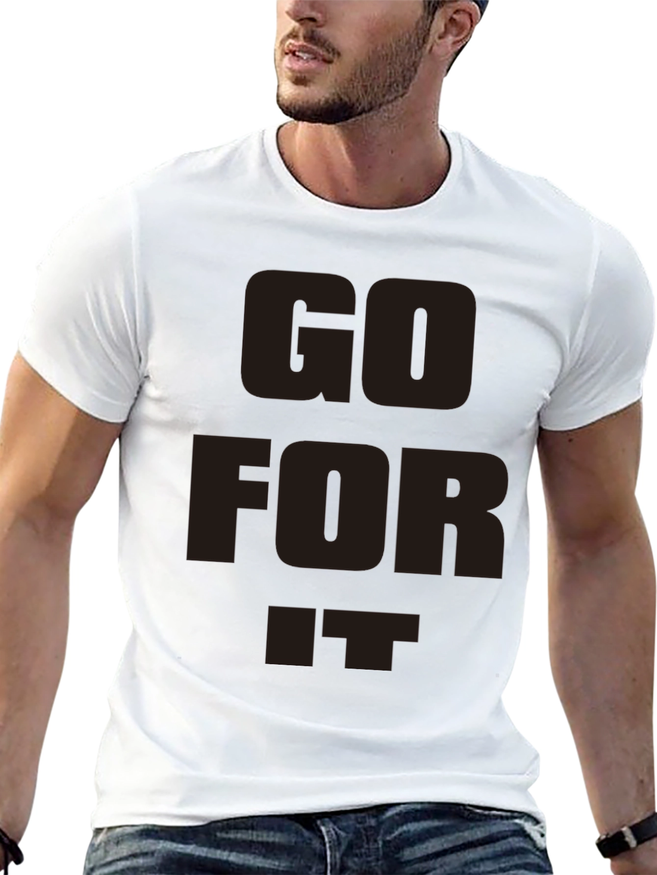 Go For It Black Graphic T-Shirt