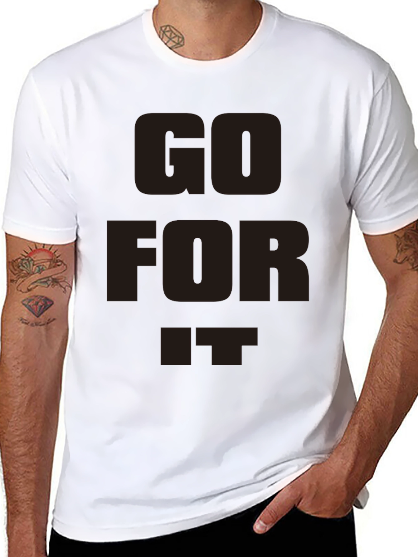 Go For It Black Graphic T-Shirt