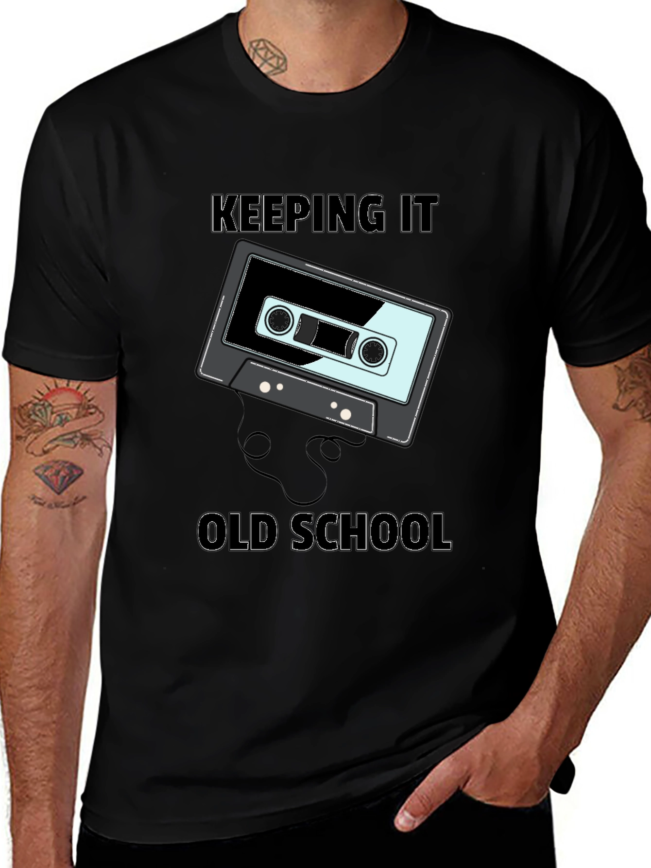 Retro Cassette Tape Keeping It Old School Graphic Tee