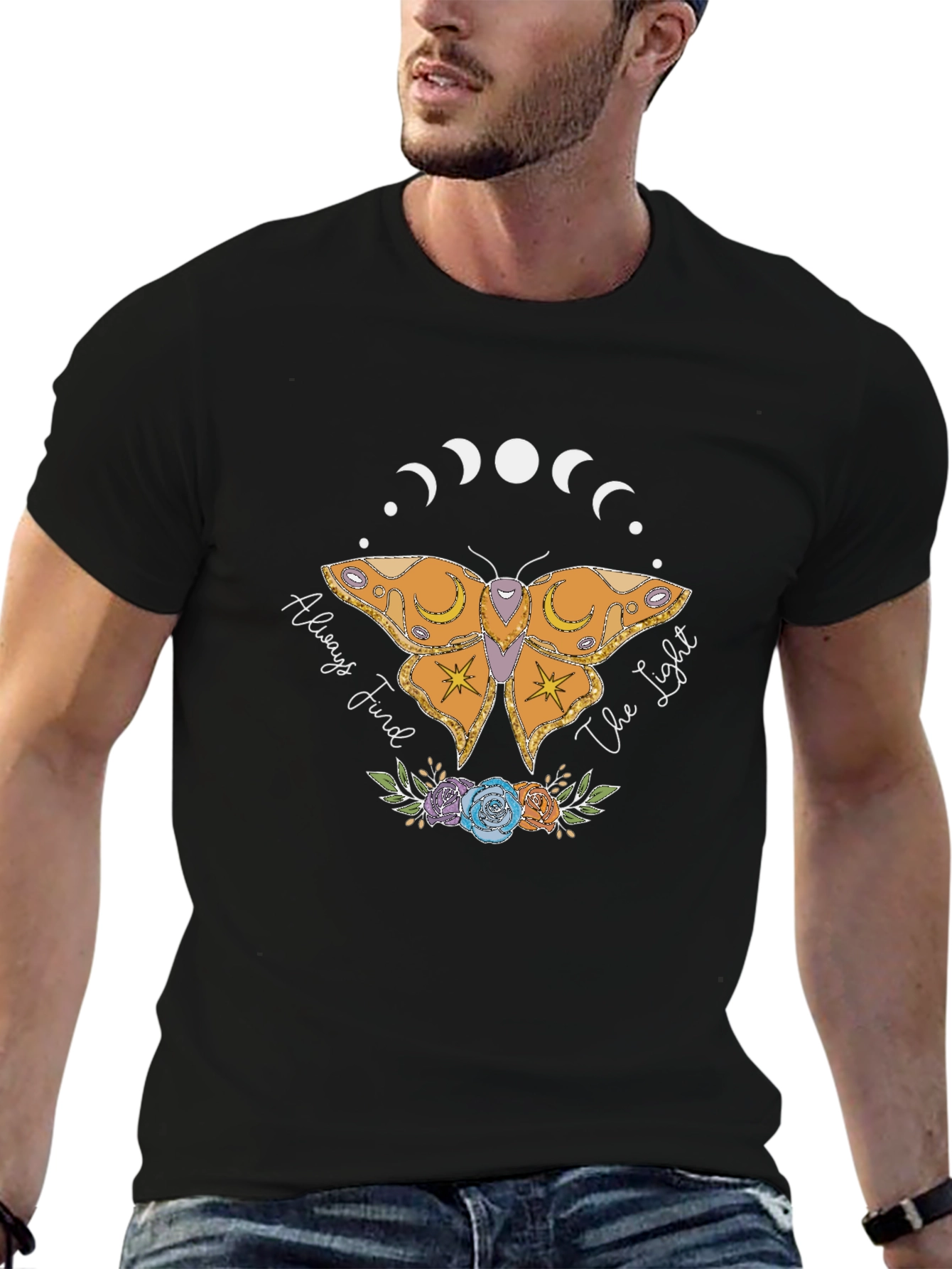 Always Find The Light Butterfly Graphic Tee