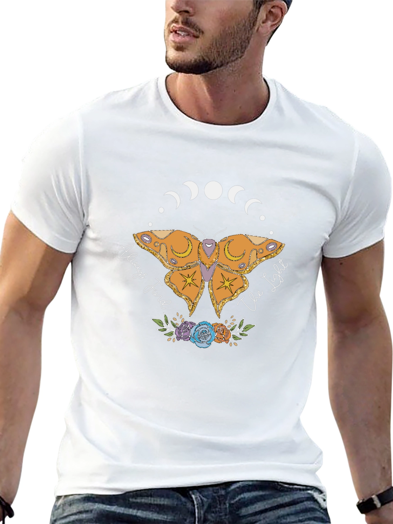 Always Find The Light Butterfly Graphic Tee