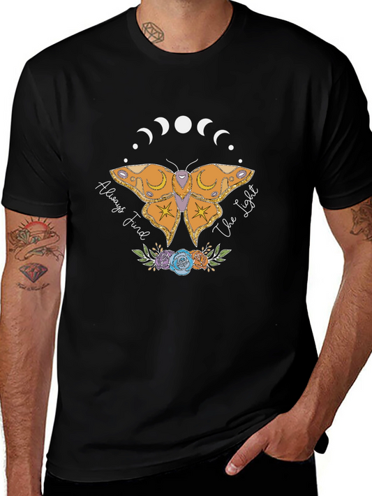Always Find The Light Butterfly Graphic Tee