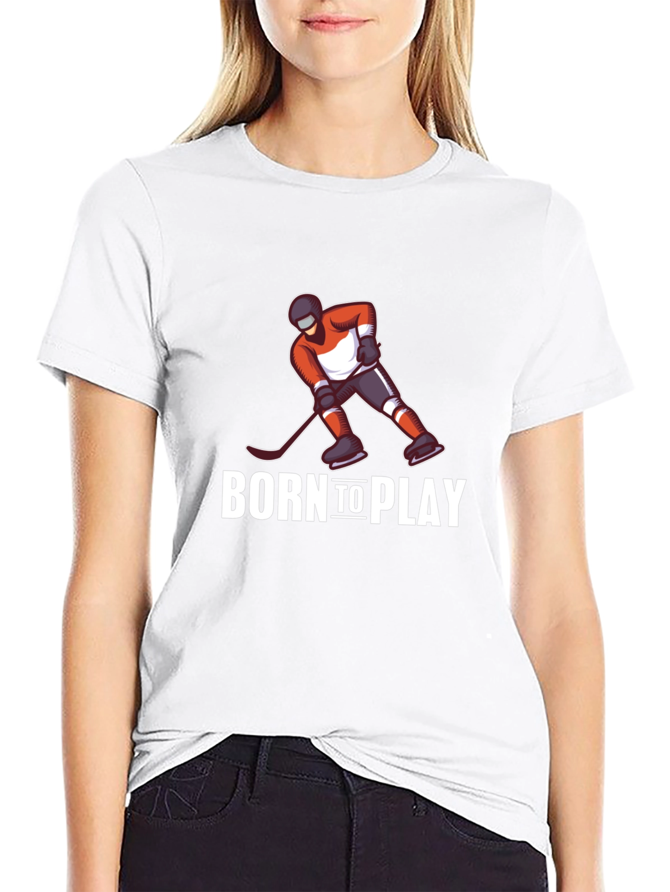 Born to Play Hockey Graphic Tee