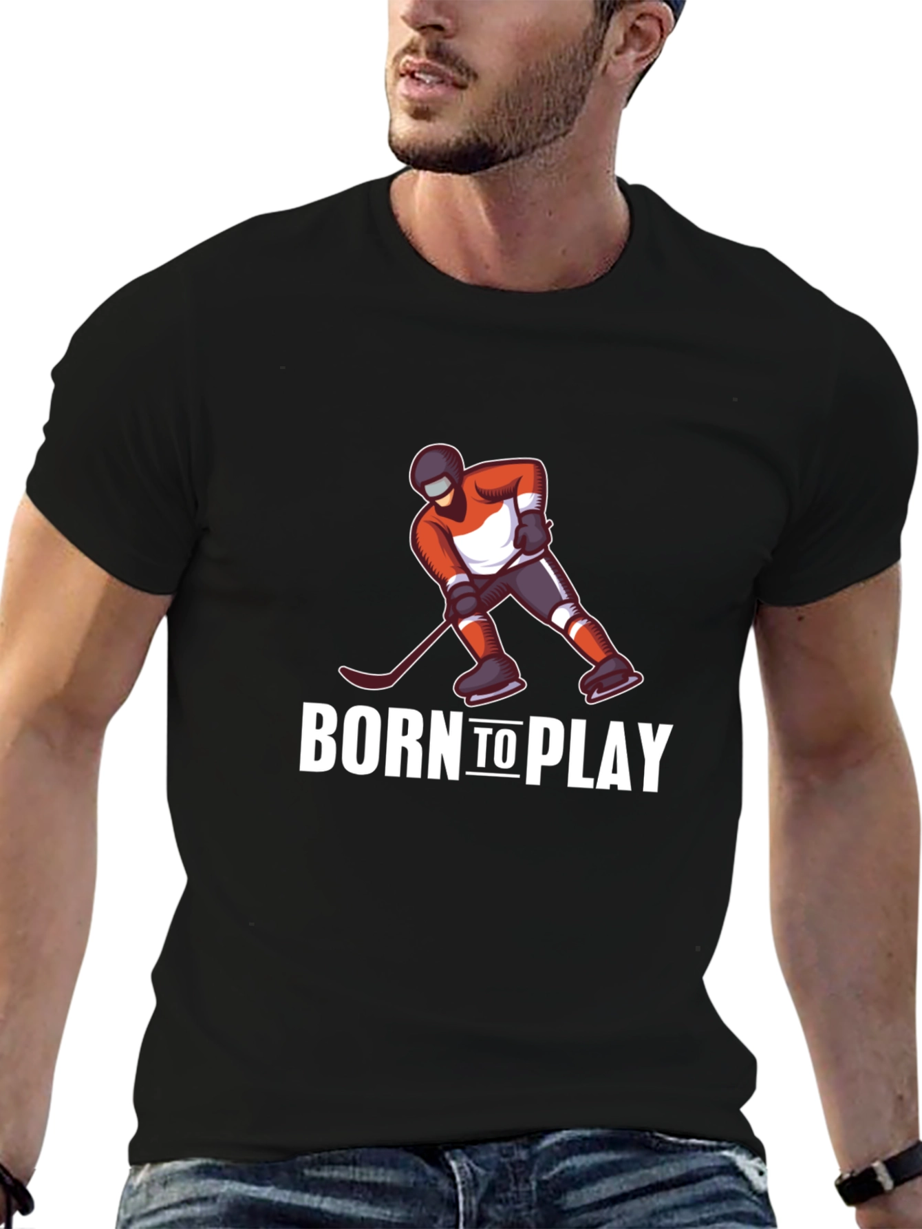 Born to Play Hockey Graphic Tee