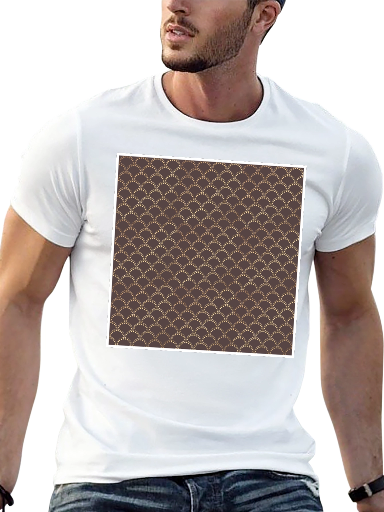 Art Deco Pattern Black T-Shirt