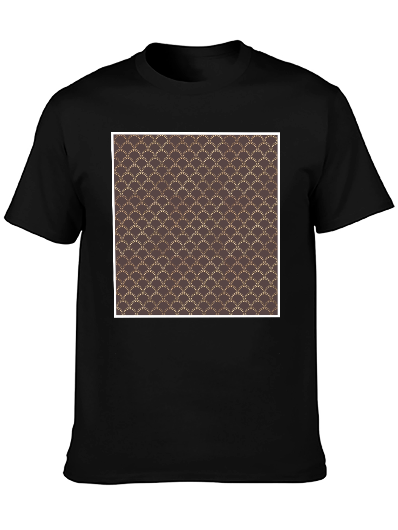 Art Deco Pattern Black T-Shirt