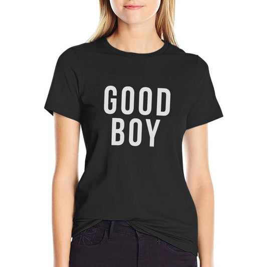 GOOD BOY Statement Graphic T-Shirt, Minimal Typography Streetwear Tee, Bold Attitude Cotton Short Sleeve Shirt, Everyday Casual Unisex Top