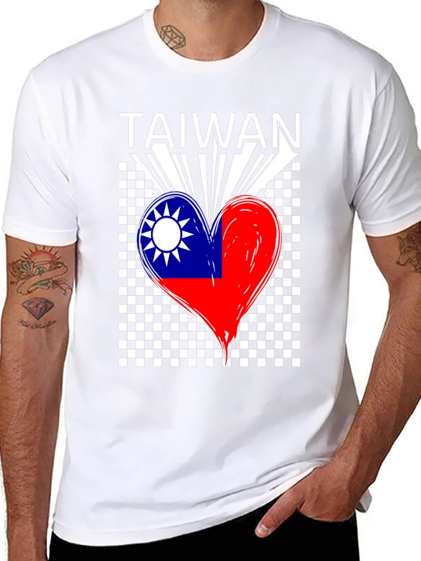Taiwan Flag Heart T-Shirt - Love Taiwan Tee