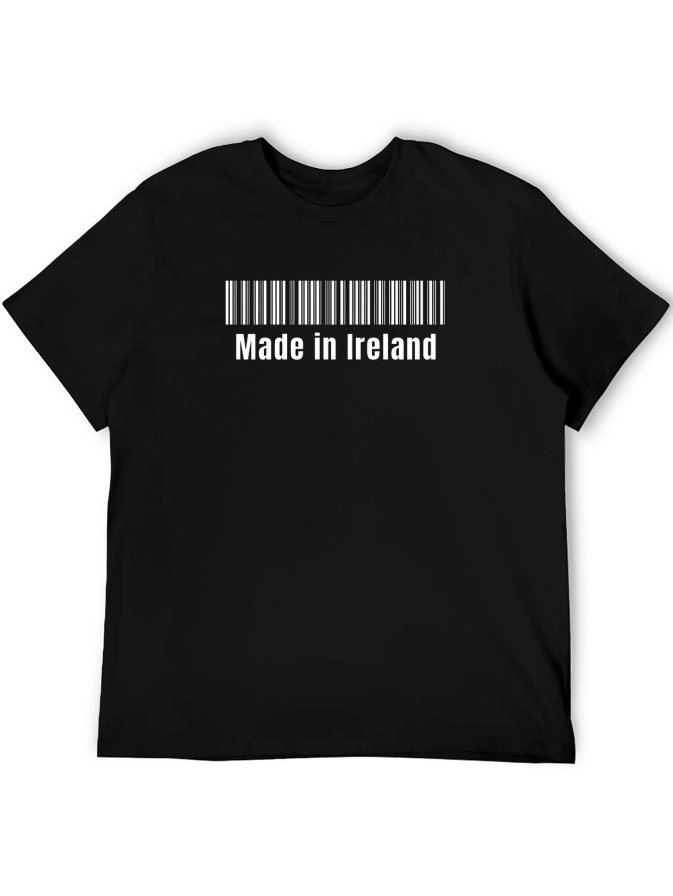Made in Ireland Barcode T-Shirt - Black Cotton Tee