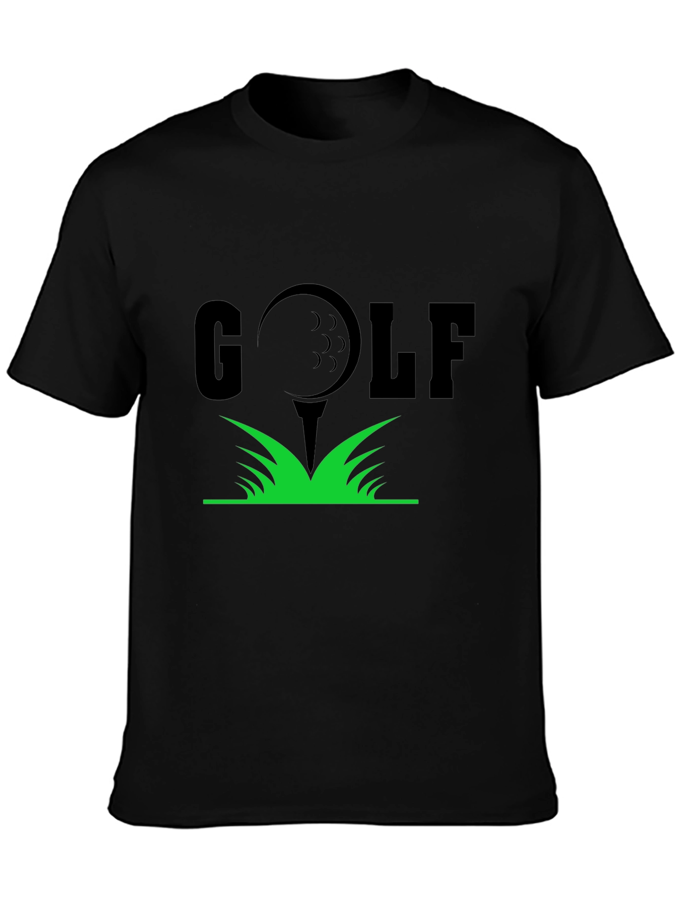 Golf Tee T-Shirt - Black Cotton