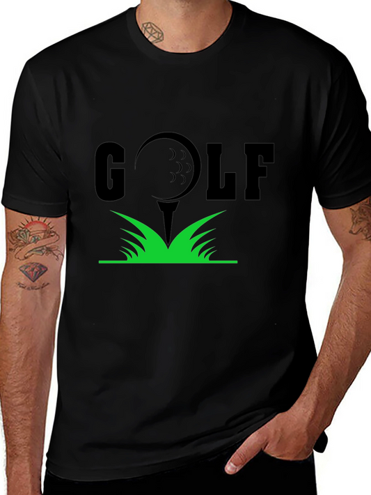 Golf Tee T-Shirt - Black Cotton