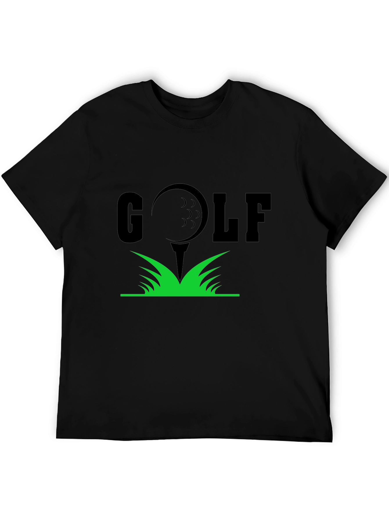 Golf Tee T-Shirt - Black Cotton