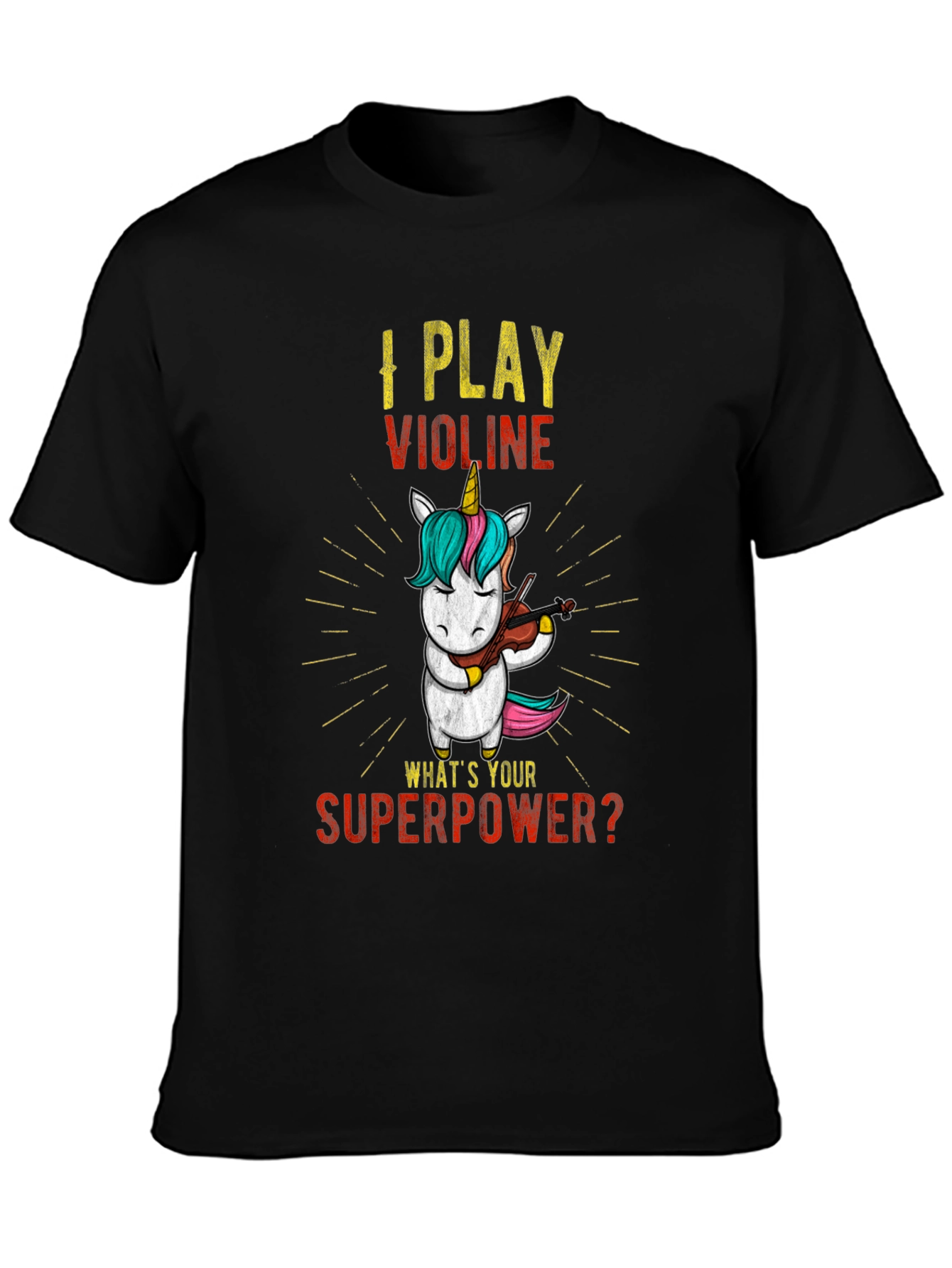 I Play Violin Unicorn T-Shirt