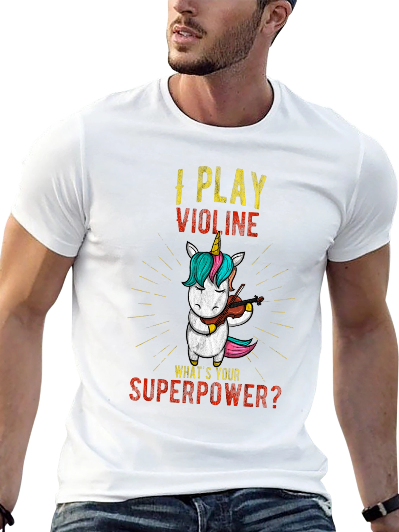I Play Violin Unicorn T-Shirt