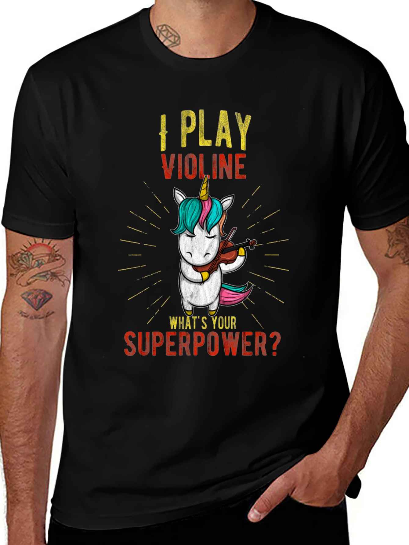 I Play Violin Unicorn T-Shirt