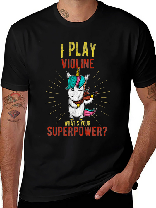 I Play Violin Unicorn T-Shirt