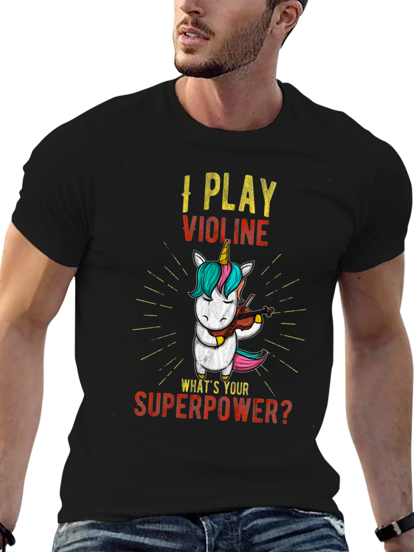 I Play Violin Unicorn T-Shirt