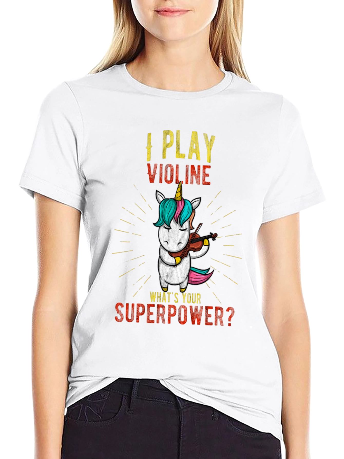 I Play Violin Unicorn T-Shirt