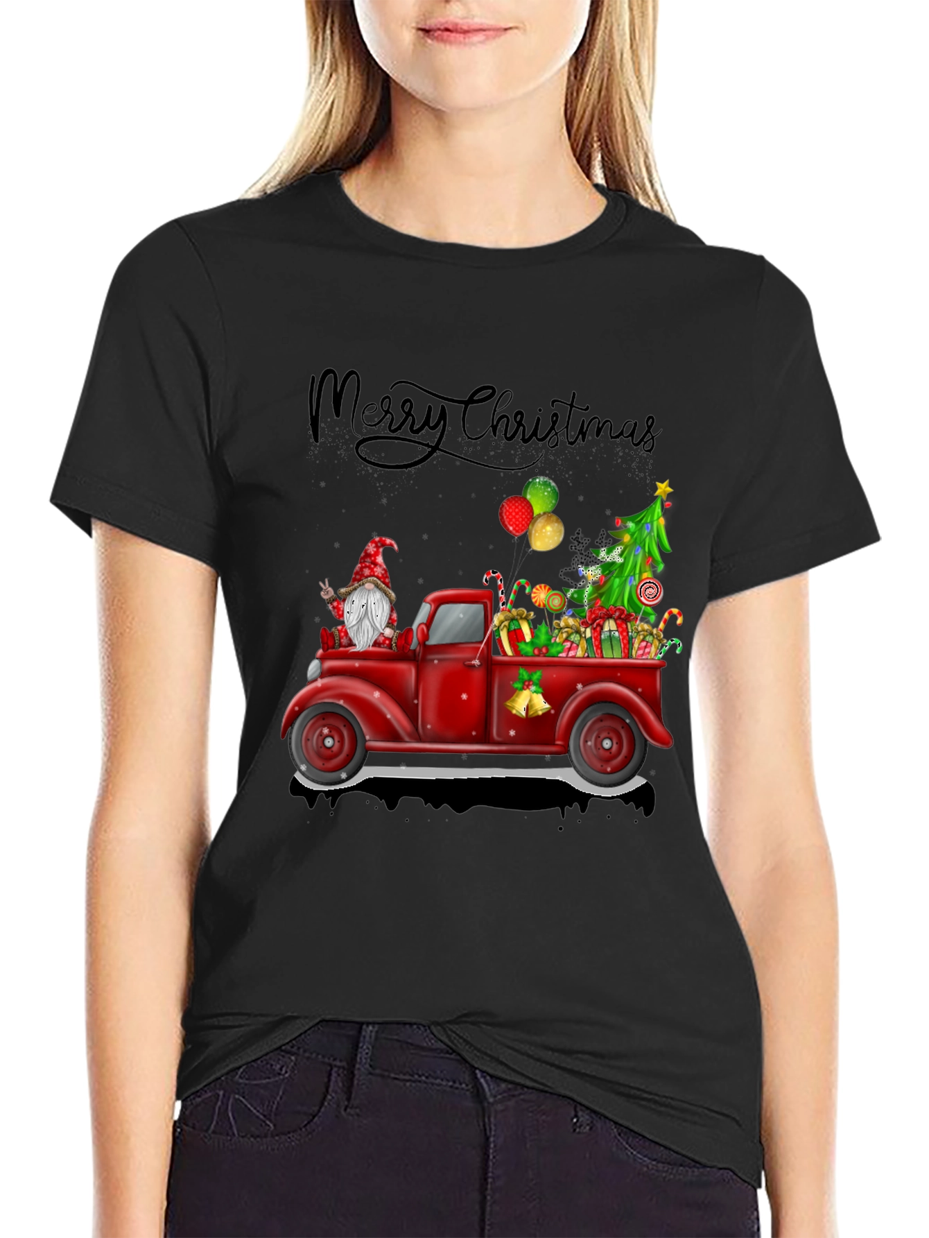Festive Christmas Truck Graphic Tee